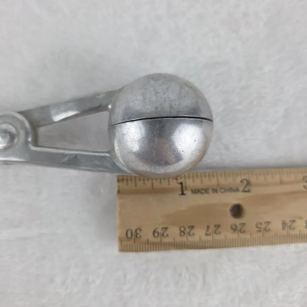 Vintage Japan Aluminum Meatball Cookie Dough Scoop Scissor Scoop 1.5